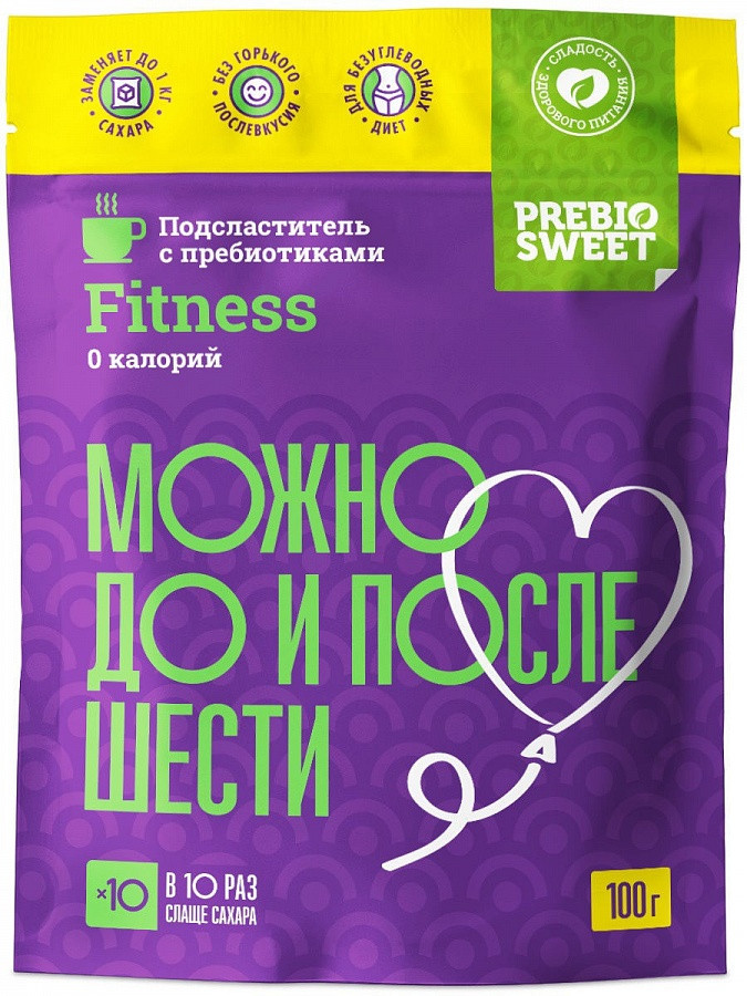 Подсластитель с пребиотиками "Prebiosweet Fitness", 100 г (пребиосвит) - фото 1 - id-p69460063