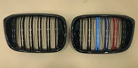 Решетка радиатора на BMW X3 (G01) 2017-21 тюнинг ноздри дизайн M (Черный цвет+M Color)