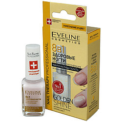 Средство для ухода за ногтями Eveline Cosmetics 8в1 Total Action Golden Shine