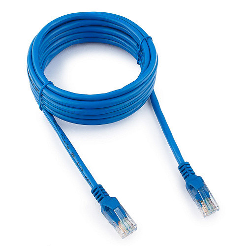 Cablexpert PP12-3M/B Патч-корд UTP кат.5e, 3м, литой, многожильный (синий) - фото 1 - id-p100496654