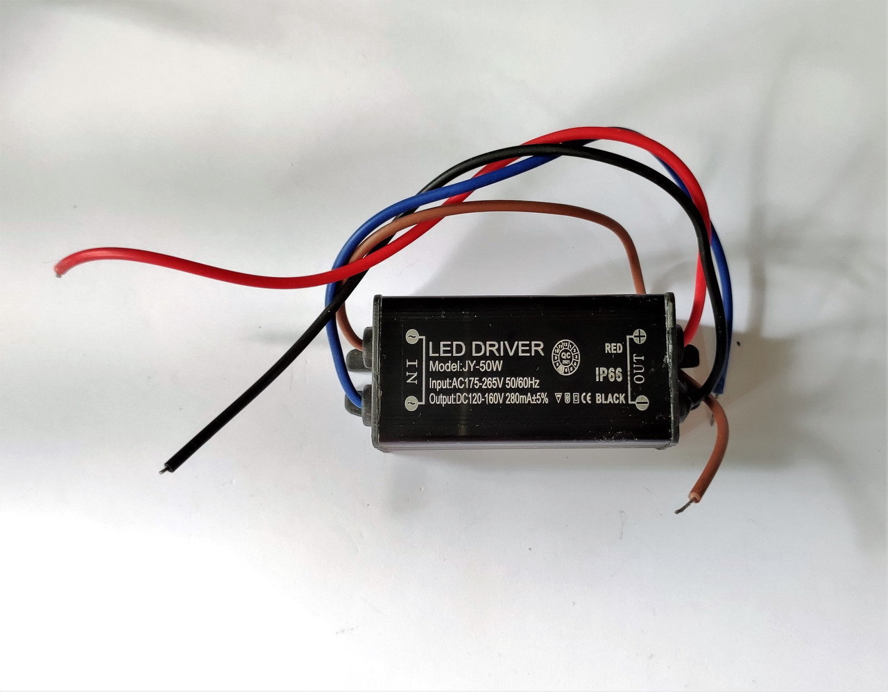 Драйвер для LED прожектора 280 мА DC 120-160V 50W IP66 - фото 1 - id-p100496674