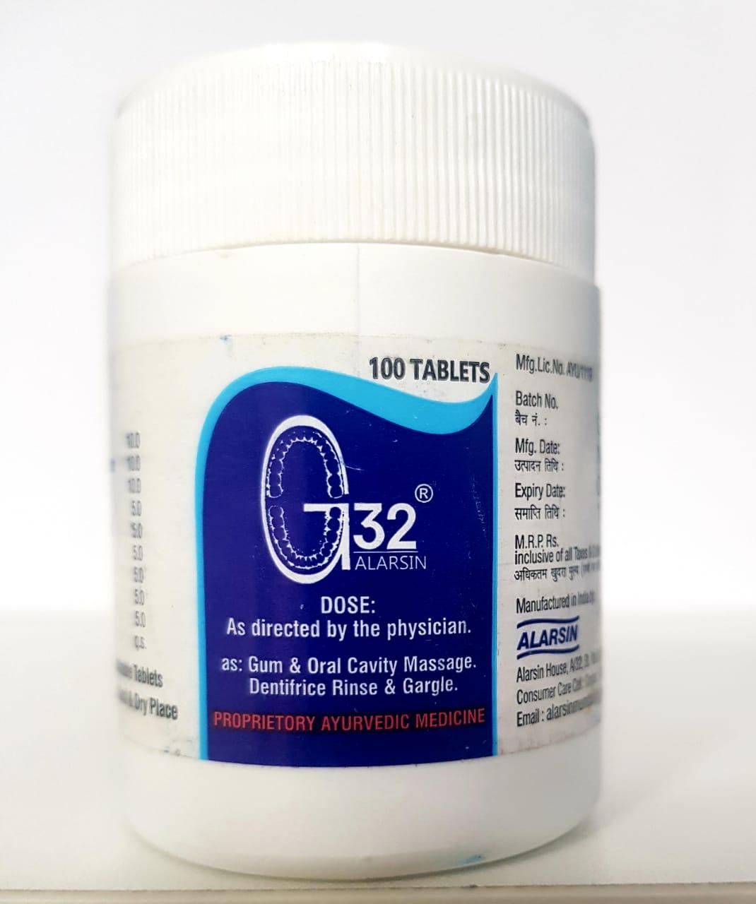 G-32 для здоровья десен и зубов (G-32 ALARSIN), 100 таб