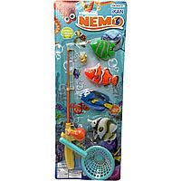 555-229 NEMO рыбалка удочка,4 рыбки, сачок на картонке 49*19см