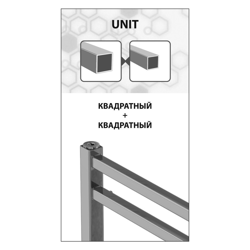 Полотенцесушитель водяной Unit LM45607BL П7 500x600, черный (Lemark, Чехия) - фото 2 - id-p100497771