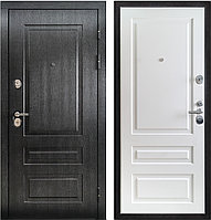 Входная дверь Алмаз Кассиопия Эрмитаж Черное Серебро/Софт Айс (860 мм правое открывание)