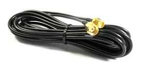 WiFi кабель удлинитель антенна RP SMA папа-мама 3м черный
