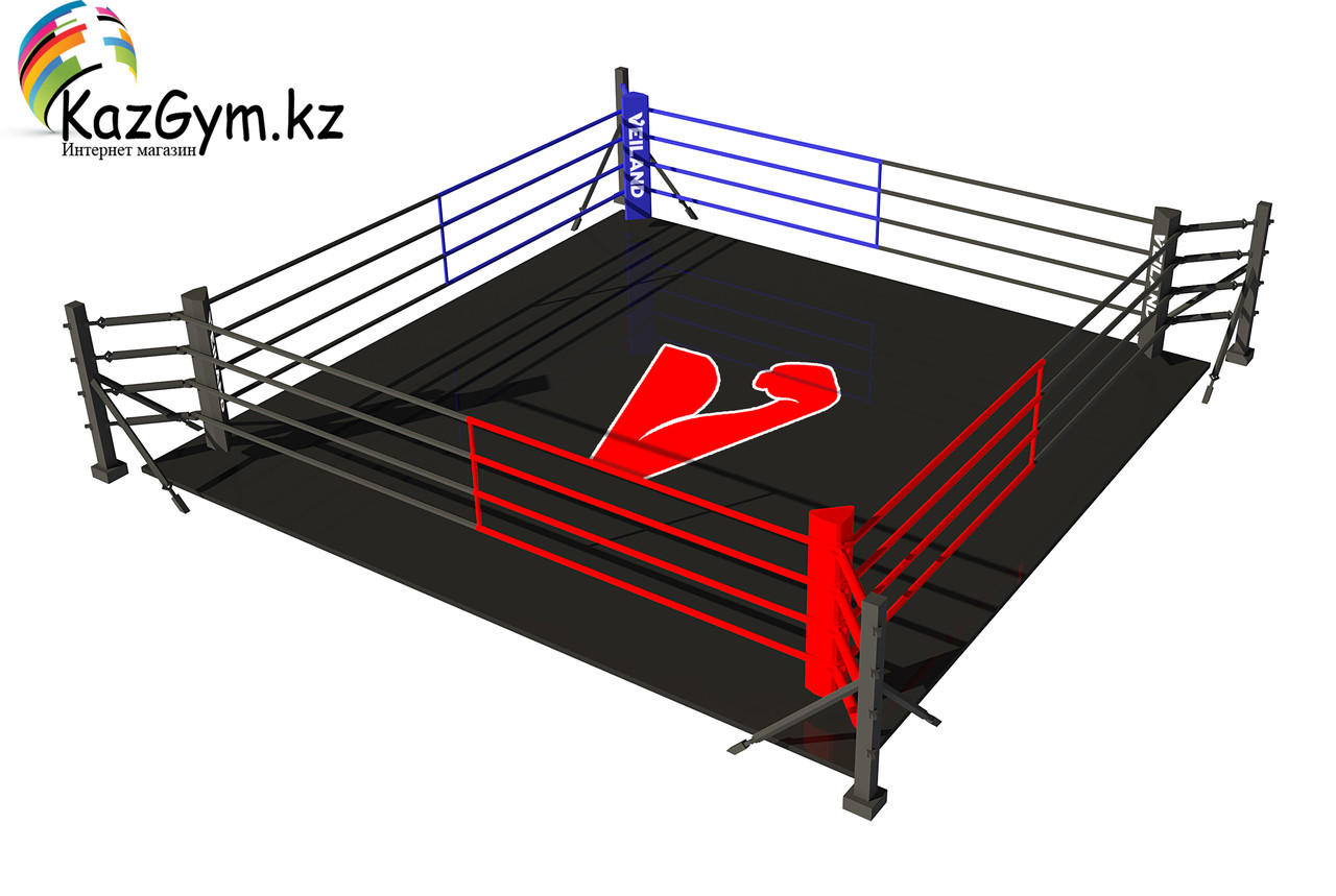 Боксерский ринг напольный на "упорах" (4х4 м), фото 1
