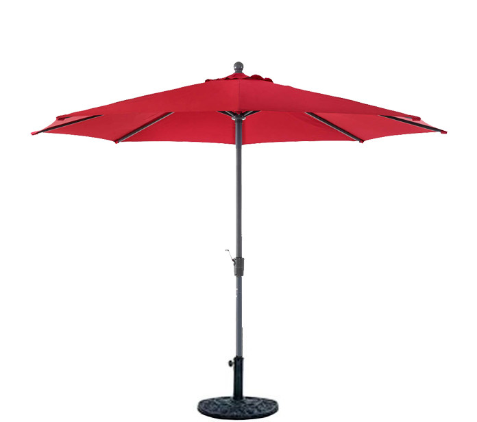 Зонт летний ART-Wave с подставкой (d=2.7м), бордовый, фото 1