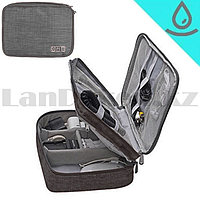 Органайзер дорожный для электронных аксессуаров и провод непромокаемый Тravel 27х20х10 см серый