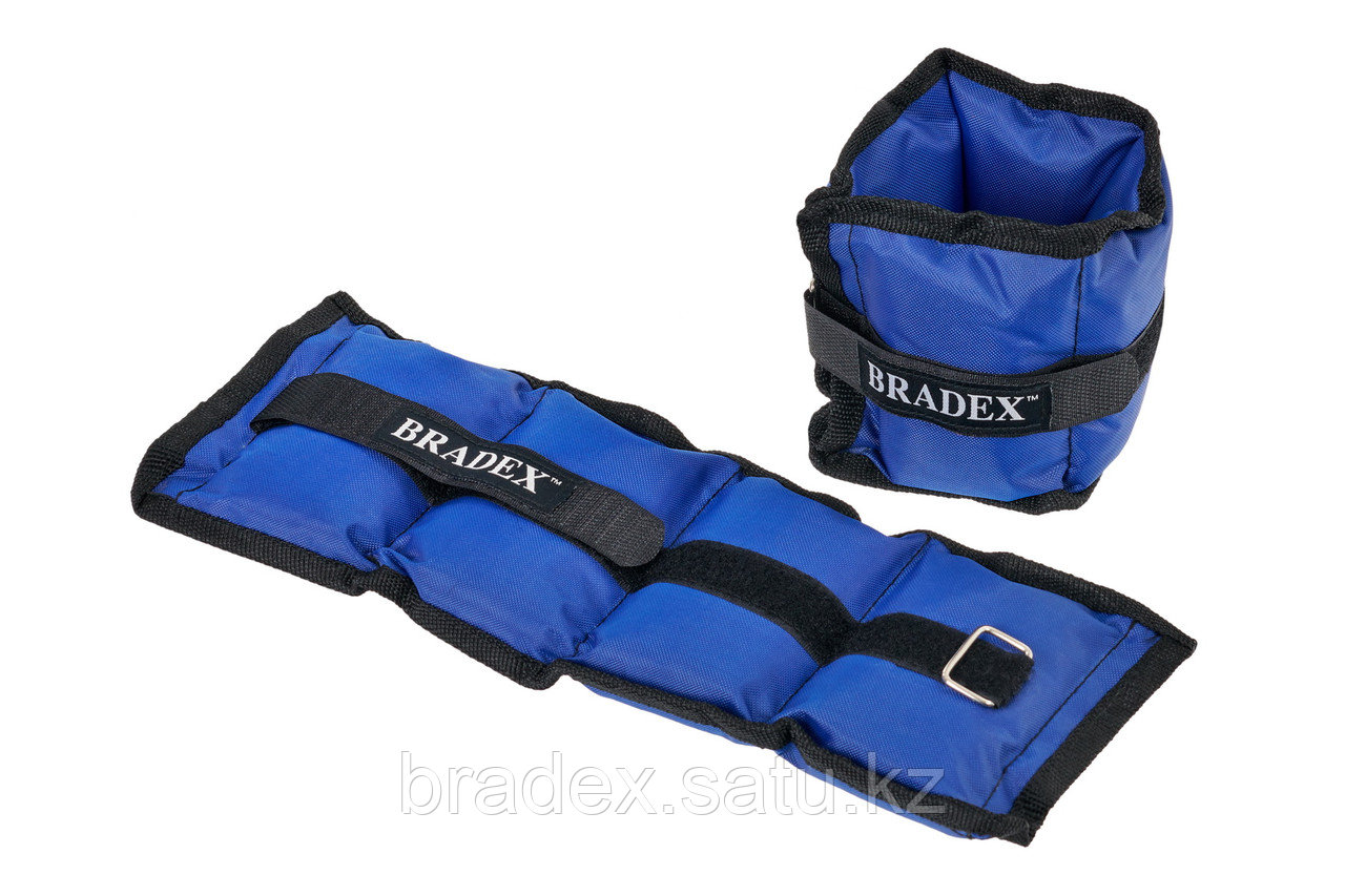 Утяжелители для рук и ног Bradex SF 0740, 2 шт.*0,5 кг, синие, полиэстер