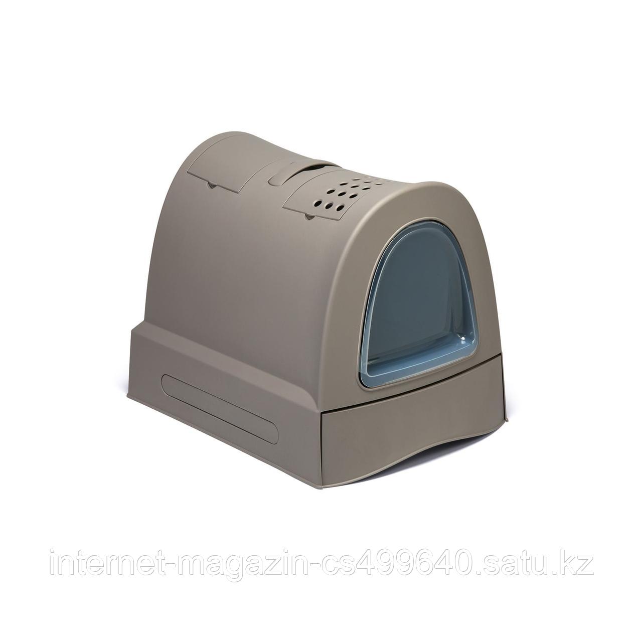 Био-Туалет для кошек Imac Zuma с фильтром и совочком (серо-бежевый)