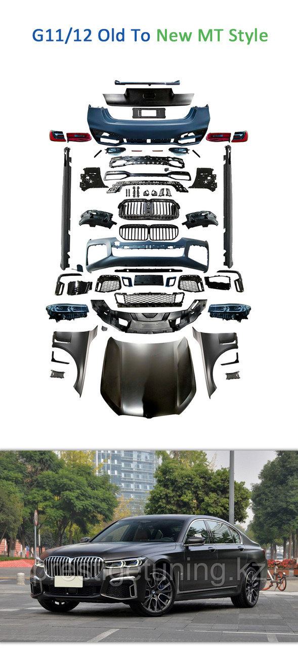 Комплект рестайлинга на BMW 7-Серия (G11/G12) 2015-19 в дизайн M-LOOK 2021 - фото 4 - id-p100502962