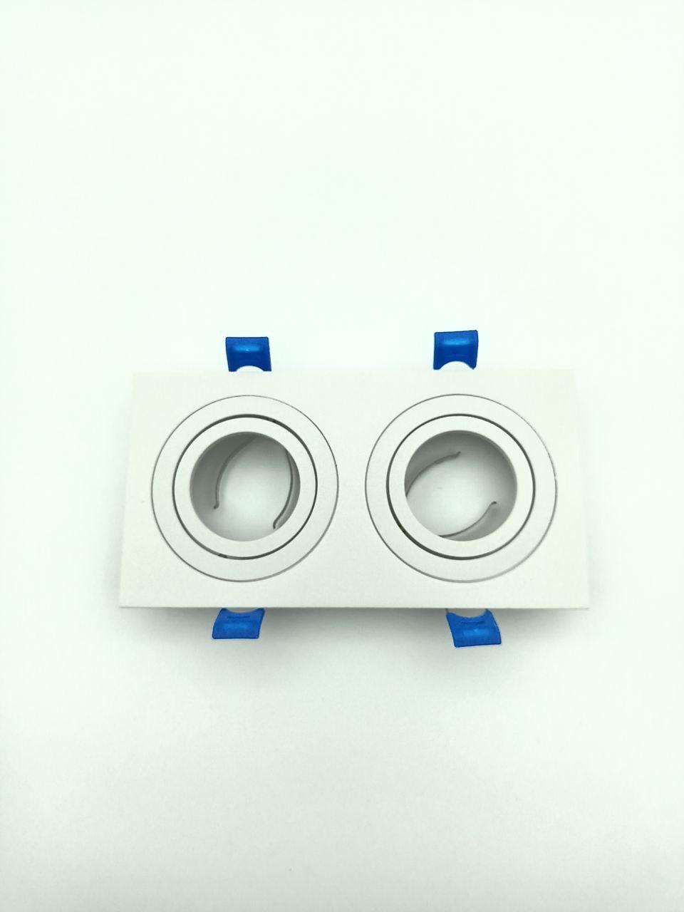 Спот встраиваемый LU LED алюминий GU10x2 белый, фото 1