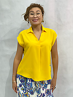 Женская блузка Mees / Размер: EUR 36-42. Цвет: Желтый, Сиреневый. Состав: Полиэстер.