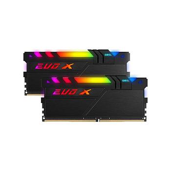 Оперативная память 16GB Kit (2x8GB) GEIL DDR4 PC4-25600 3200MHz EVO X II Black с RGB подсветкой 16-18-18-36