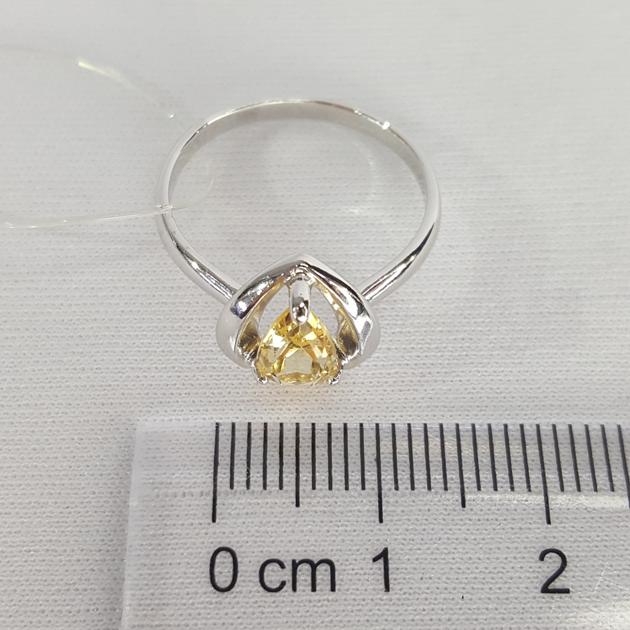 Кольцо из серебра с цитрином DIAMANT ( SOKOLOV ) 94-310-00761-3 покрыто родием - фото 3 - id-p82970933
