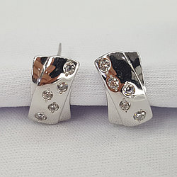 Серьги из серебра с фианитами DIAMANT ( SOKOLOV ) 90-02-6520-00