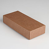 Коробка сборная без печати крышка-дно бурая без окна 24 х 11,5 х 4,5 см, фото 2