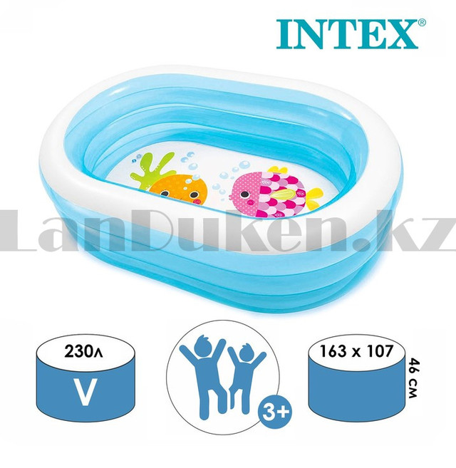 Овальный надувной бассейн Intex 57482 (163 x 107 x 46 см)