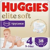 NEW: Трусики Huggies Elite Soft 4 (9-14kg) 38шт