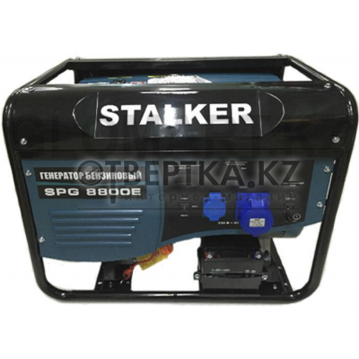 Бензиновый генератор Stalker SPG 8800E  (6.5 кВт, 220 В, ручной/электро, бак 25 л)