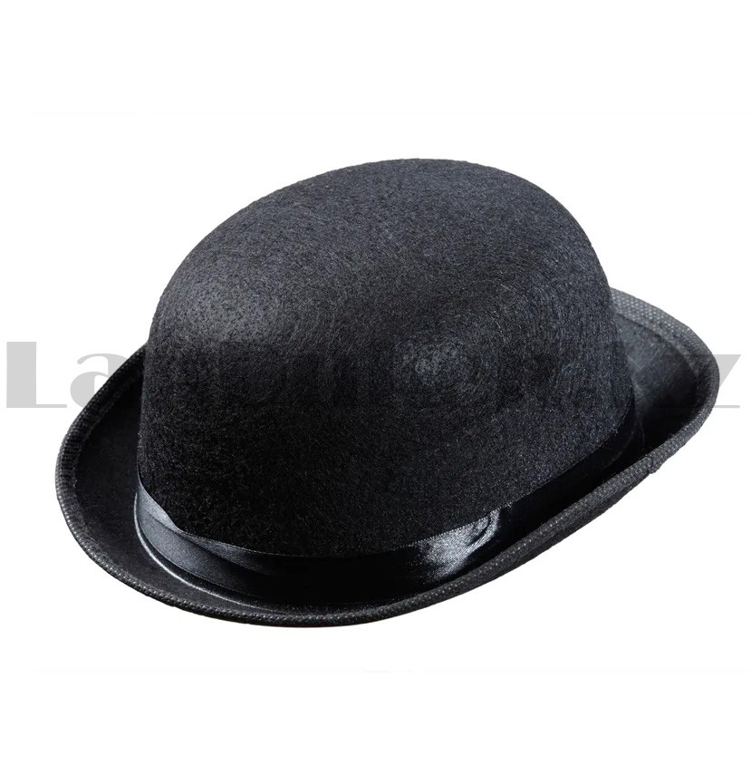 Фетровая шляпа Чарли Чаплина котелок на вечеринку черная - фото 6 - id-p48850347