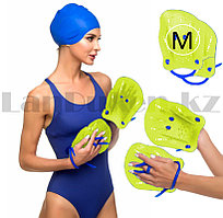 Лопатки гребные для плавания желтые (ласты для рук) M