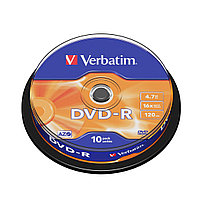 Диск DVD-R Verbatim (43523) 4.7GB 10штук