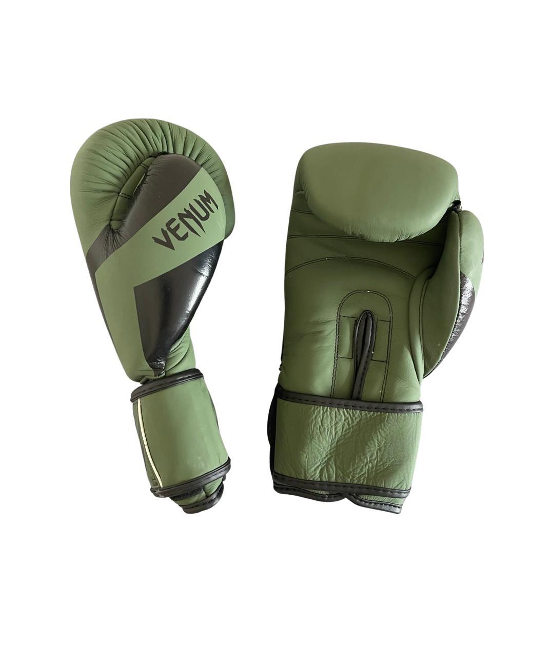 Боксерские перчатки Venum Elite green/black - фото 3 - id-p100521723