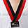 Форма для тхэквондо добок World Taekwondo белая с красно-черным воротником 110, фото 9