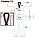 Форма для тхэквондо добок World Taekwondo белая с красно-черным воротником 110, фото 2