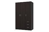 Шкаф для одежды 3-дверный Лофт, венге  120х202х57,5 см, фото 1