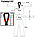 Форма для тхэквондо добок World Taekwondo белая с красно-черным воротником 140, фото 2