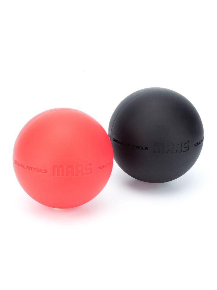 Мяч для МФР 9 см одинарный FT-MARS (красный, чёрный) (Чёрный)