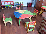Комплект детский столик со стульями, из фанеры, "без единого гвоздя" (1-я группа, 3-х местный), фото 4