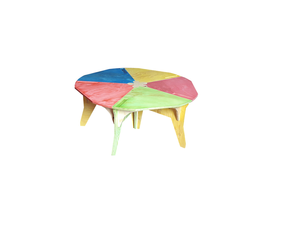 Комплект детский столик со стульями, из фанеры, "без единого гвоздя" (1-я группа, 5-ти местный) - фото 5 - id-p100535135