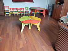 Детский столик из фанеры, "без единого гвоздя" (1-я группа, 3-х местный)