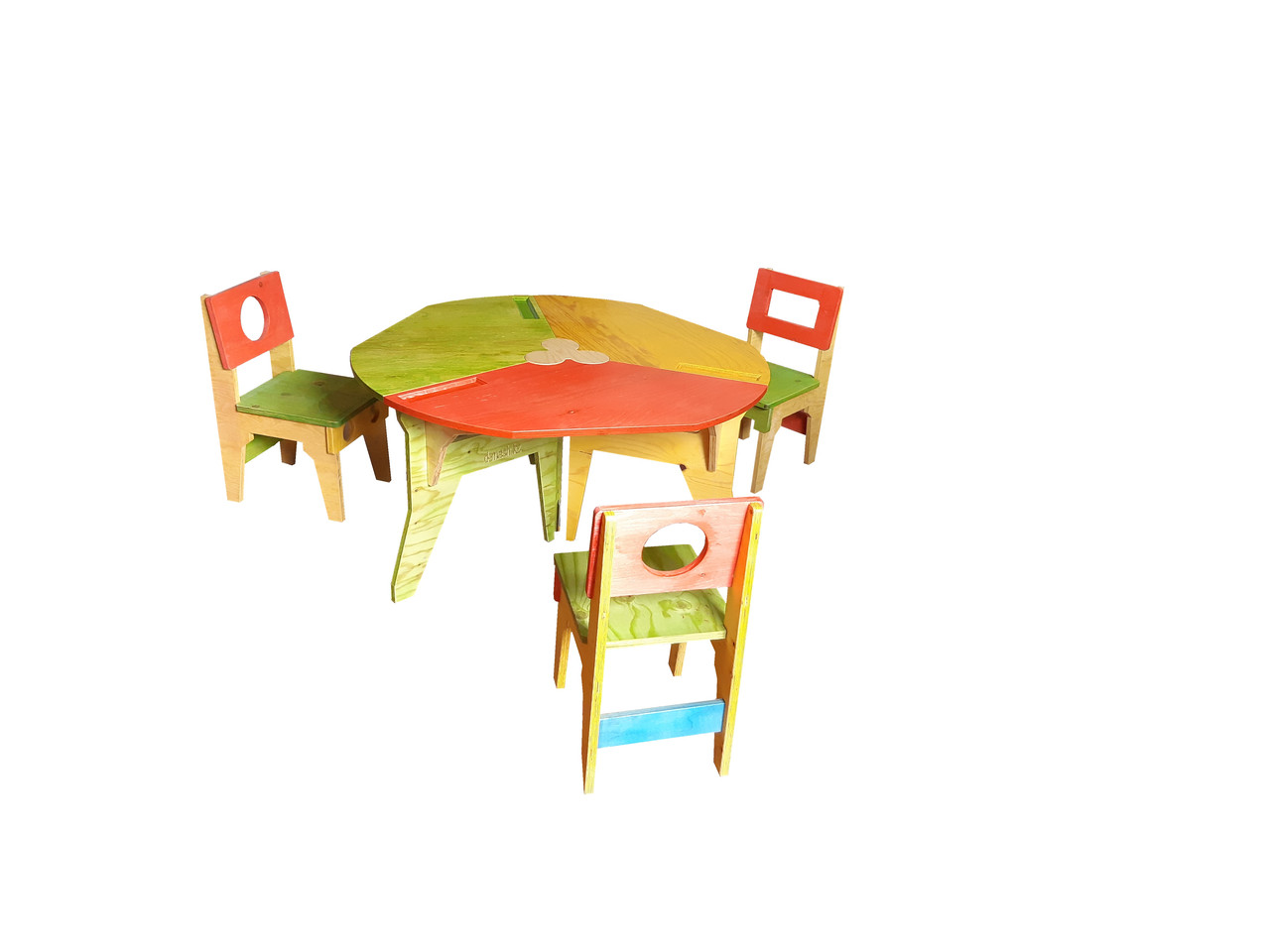 Детский столик из фанеры, "без единого гвоздя" (1-я группа, 3-х местный) - фото 7 - id-p100535136