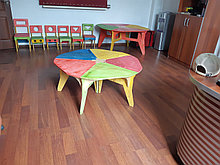 Детский столик из фанеры,  "без единого гвоздя"  (1-я группа, 5-ти местный)