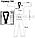 Форма для тхэквондо добок World Taekwondo белая с черным воротником 180, фото 2