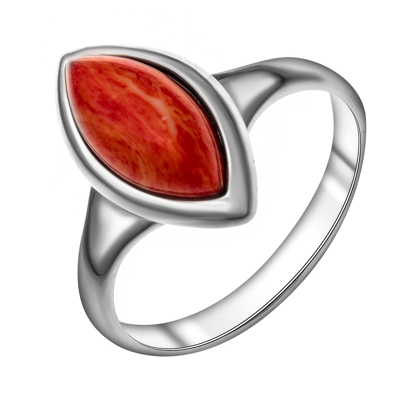 Кольцо из серебра с кораллом Darvin 920081073aa покрыто родием