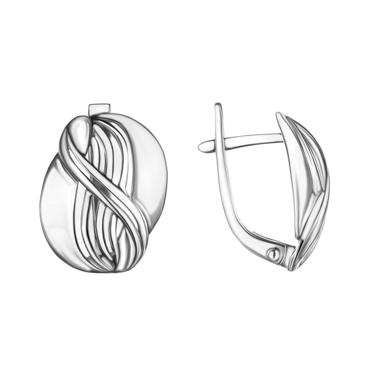 Серьги из серебра TEOSA 121-1381 покрыто родием,с английским замком