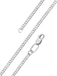 Серебряная цепь Бронницкий ювелир покрыто  родием, ромб двойной 81040050140 размеры - 40