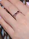 Серебряное кольцо с рубином нат. (h) Teosa R-DRGR00864-RB покрыто  родием, фото 3