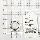 Серебряное кольцо с жемчугом Teosa LYD00102R покрыто  родием, фото 2