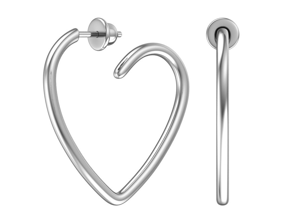 Серьги из серебра Pokrovsky 6001417-00245 покрыто родием,штифтовой замок