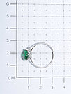 Кольцо из серебра с фианитом синт. Teosa 100-1221EM позолота, фото 2