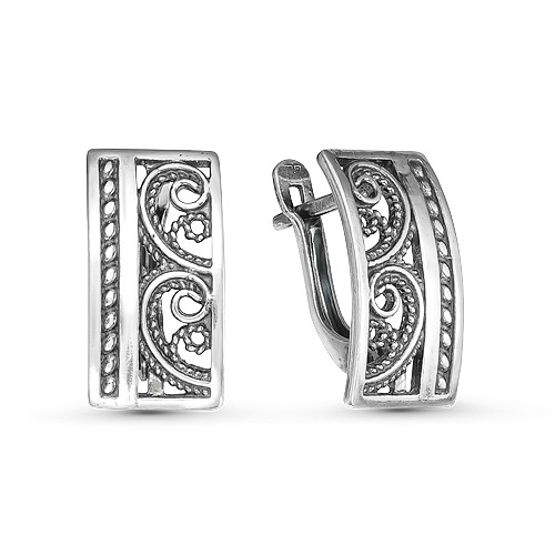 Серьги из серебра Красная пресня 3309364 ,с английским замком