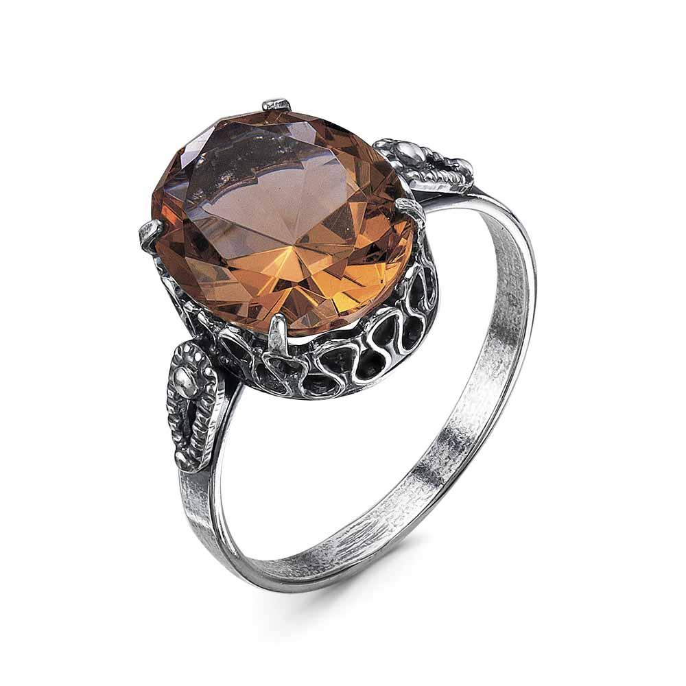 Серебряное кольцо с султанитом иск. Красная пресня  2381725-22 размеры - 19,5