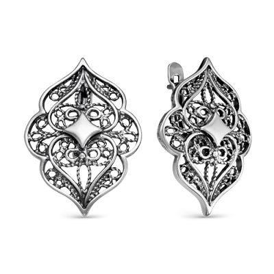 Серьги из серебра Красная Пресня 33010232 ,с английским замком